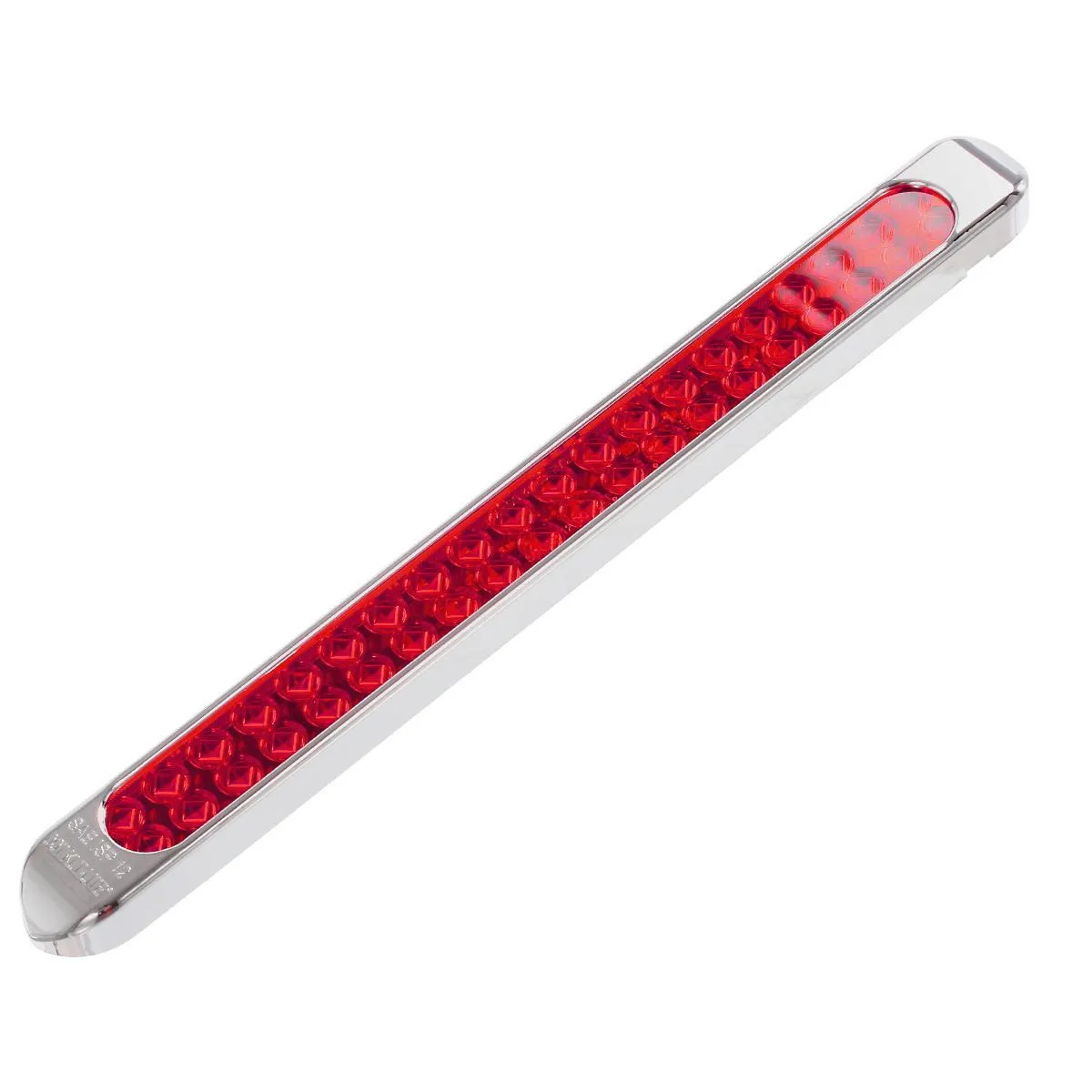 Partsam Submersible 17Inch Thin Amber Led Turn Signal Light Bar 40 LED Sealed Utility Trailer Truck RV Led Marker Clearance Identification Light Bar w/Chrome Bezel (Pack of 2)