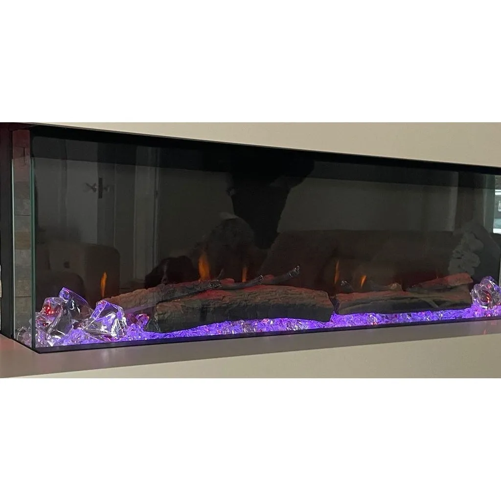 Phoenix 64" Pre-Built Media Wall Fireplace - Electric Fire Package
