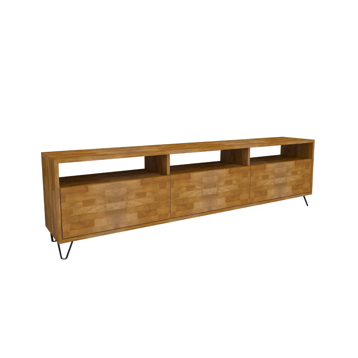 Pine Wood Metal Handmade TV Stand and Media Console for TVs up to 77" Oliver