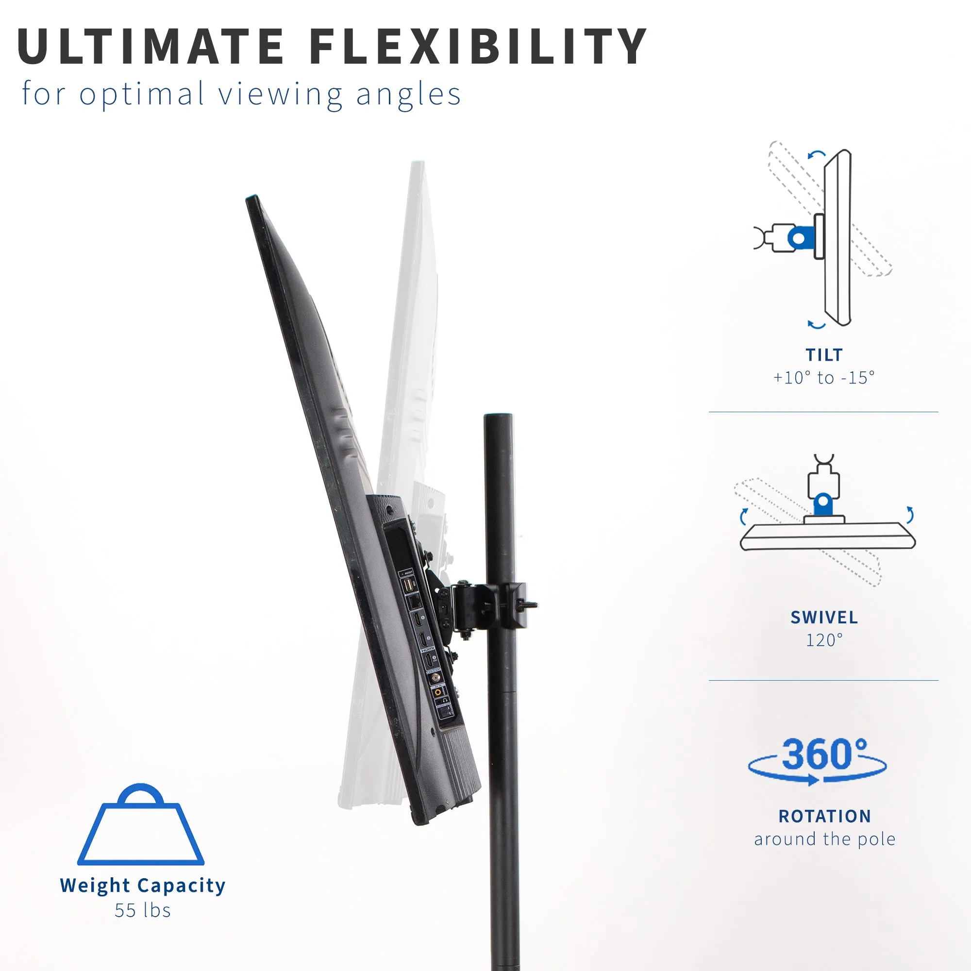 Pole Mount Bracket for 32" to 55" TVs