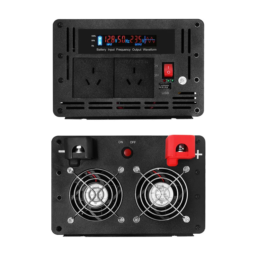 Power Inverter 3000W or 6000W Pure Sine Wave 12V-240V Camping Boat Caravan