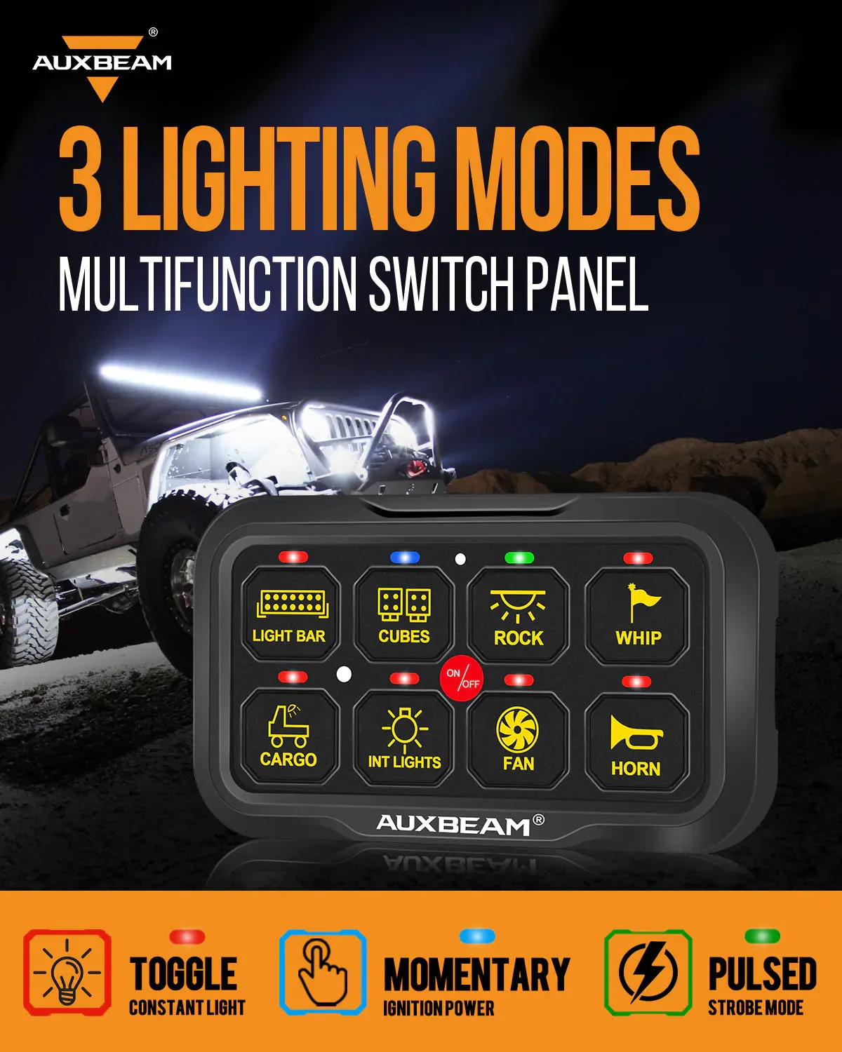 RA80 X2 RGB 8 Gang Switch Panel