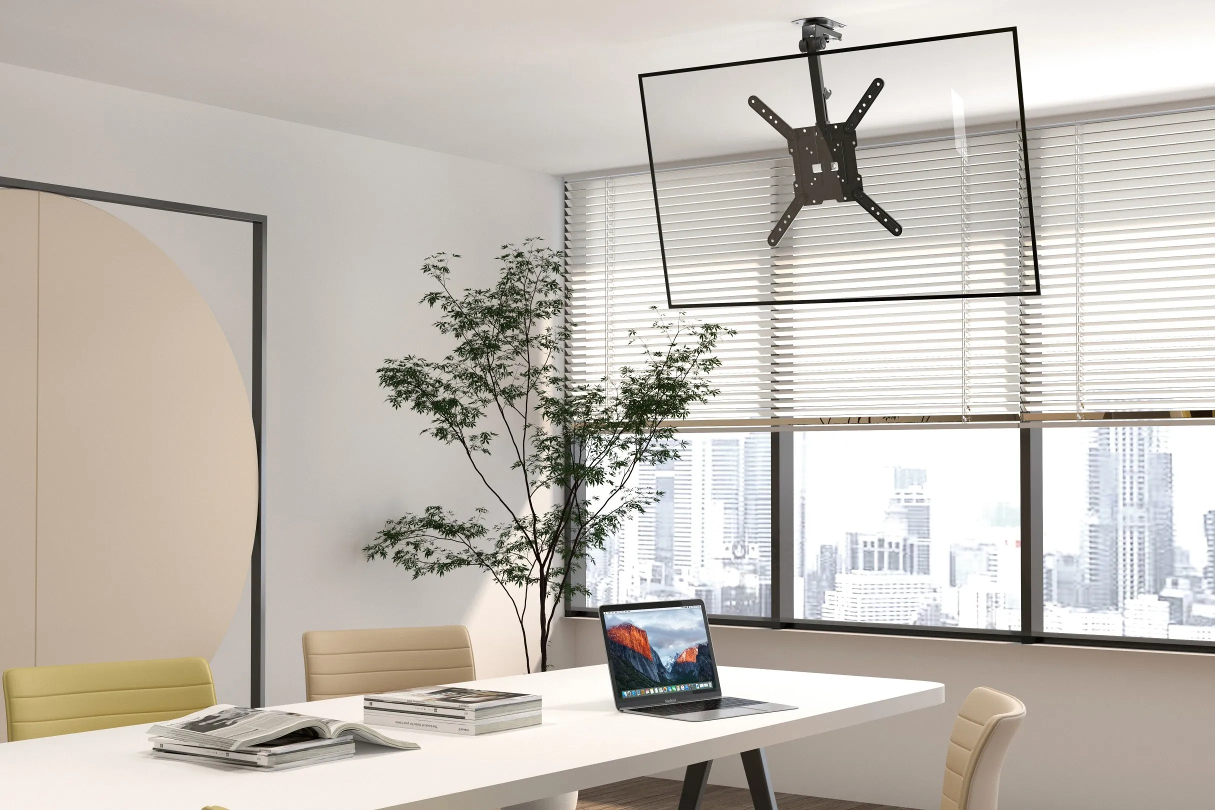 Retractable Fold Up Ceiling Mounted TV Bracket 23" 24" 28" 32" 37" 40" 42" 43" 46" 50" 55" VESA Max 400x400