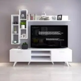 Retro TV Stand with Hanging shelf