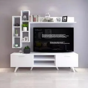 Retro TV Stand with Hanging shelf