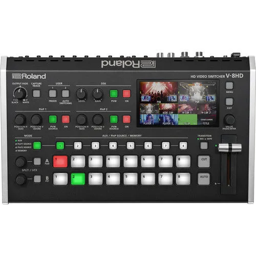 Roland V-8HD Complete 8-Channel HD Video Switcher Bundle for Seamless Livestreaming