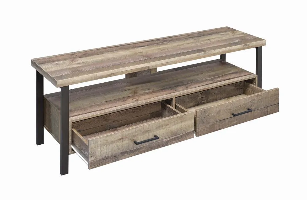 Ruston 59" 2-drawer TV Console Weathered Pine