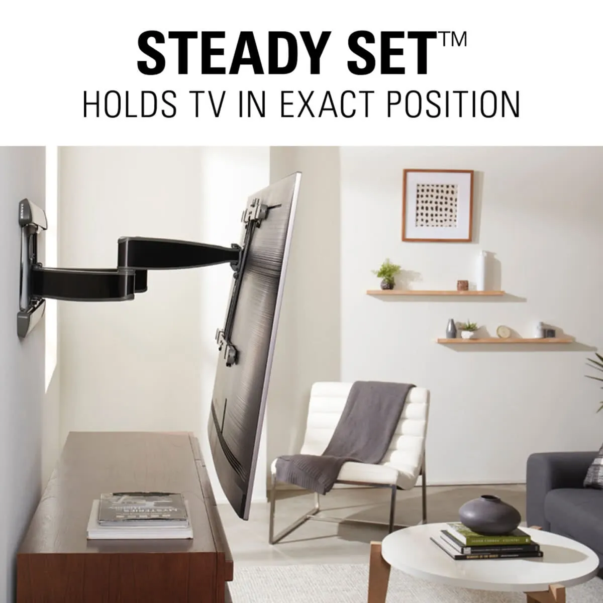 Sanus VLF728 Large Full Motion TV Mount for 42" - 90" TV (Black)