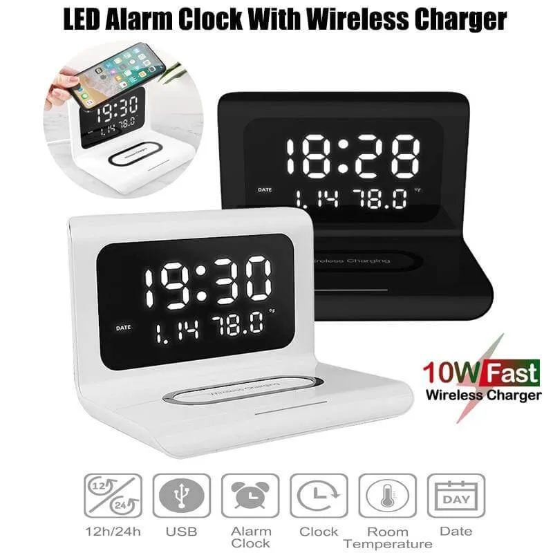 Smart Wireless Charging Alarm Table Clock