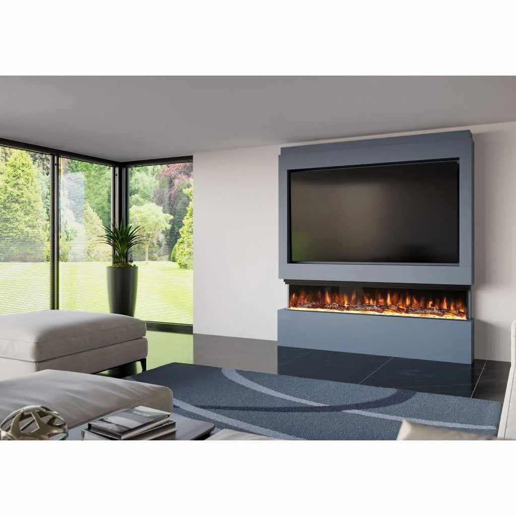 Sorrento 76" Pre-Built Media Wall Fireplace - Electric Fire Package