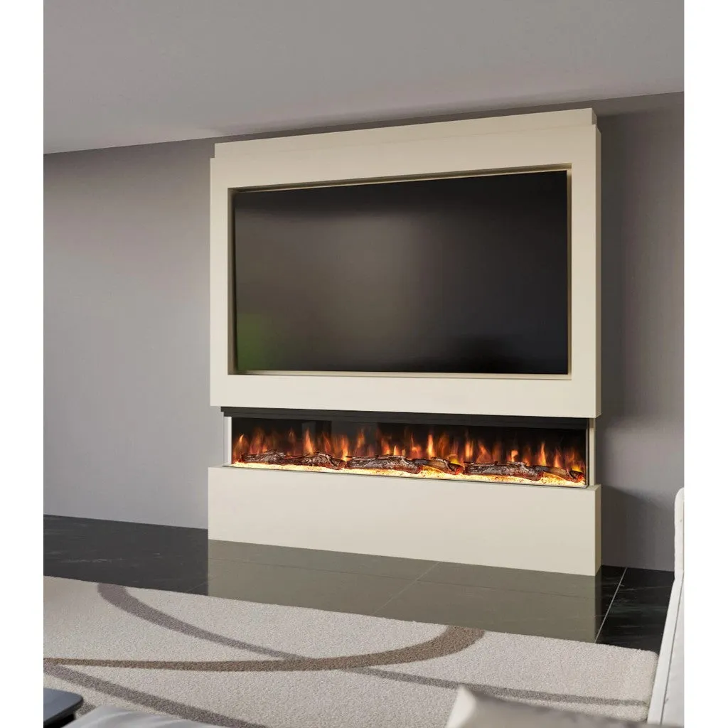 Sorrento 76" Pre-Built Media Wall Fireplace - Electric Fire Package