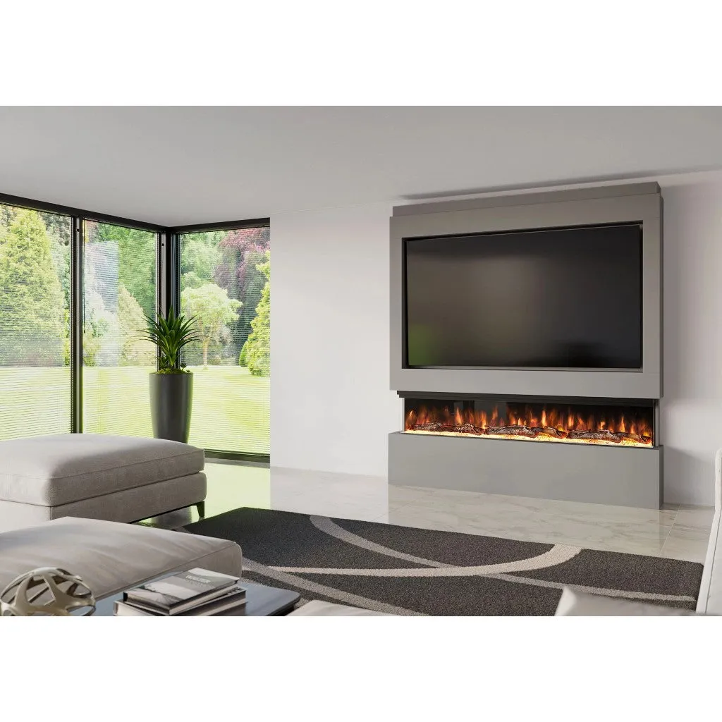 Sorrento 76" Pre-Built Media Wall Fireplace - Electric Fire Package