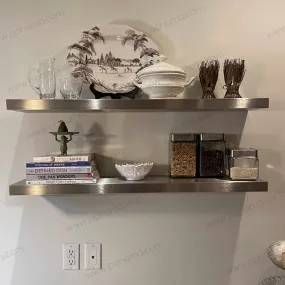Stainless steel floating shelves available from stock