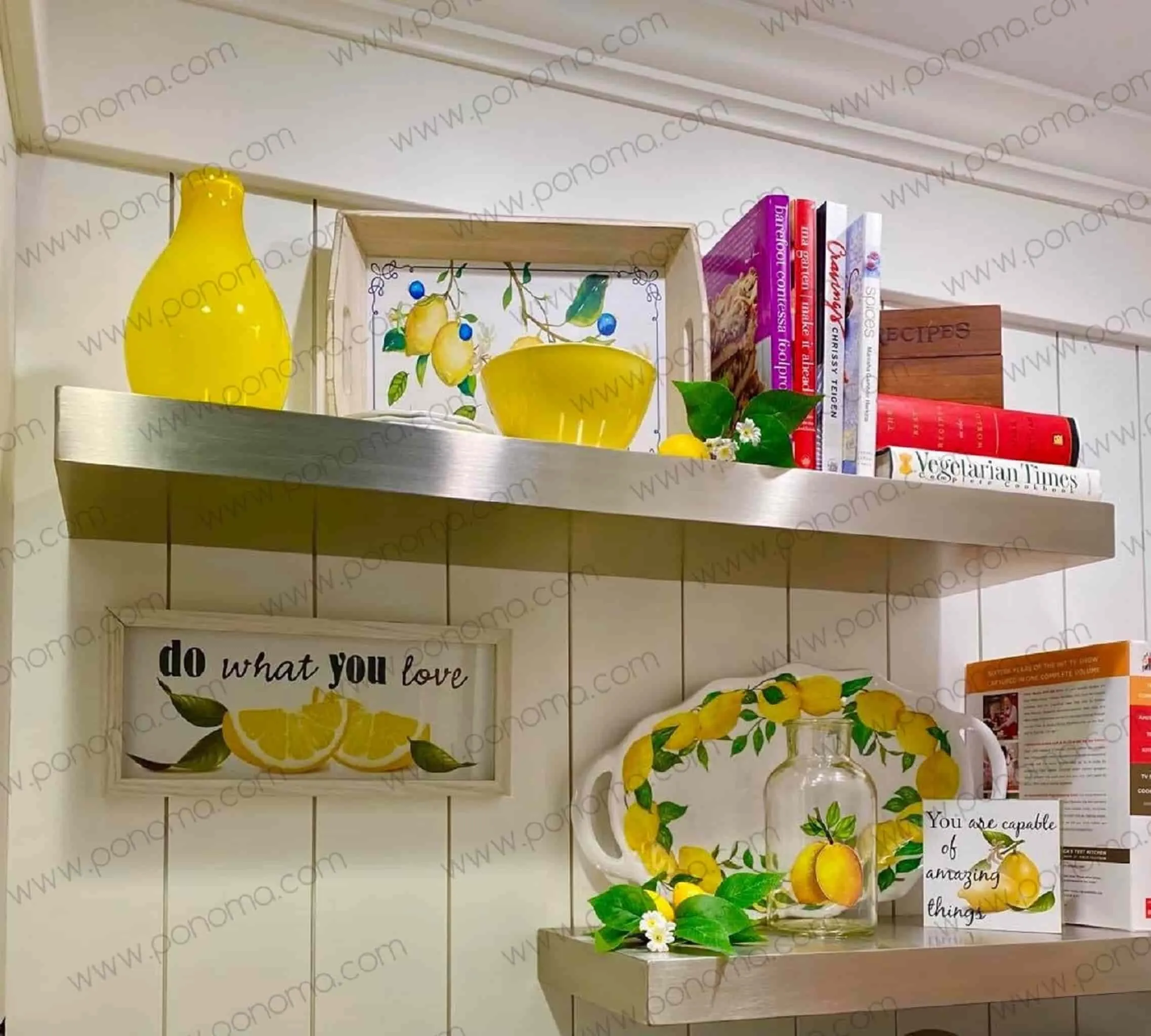 Stainless steel floating shelves available from stock