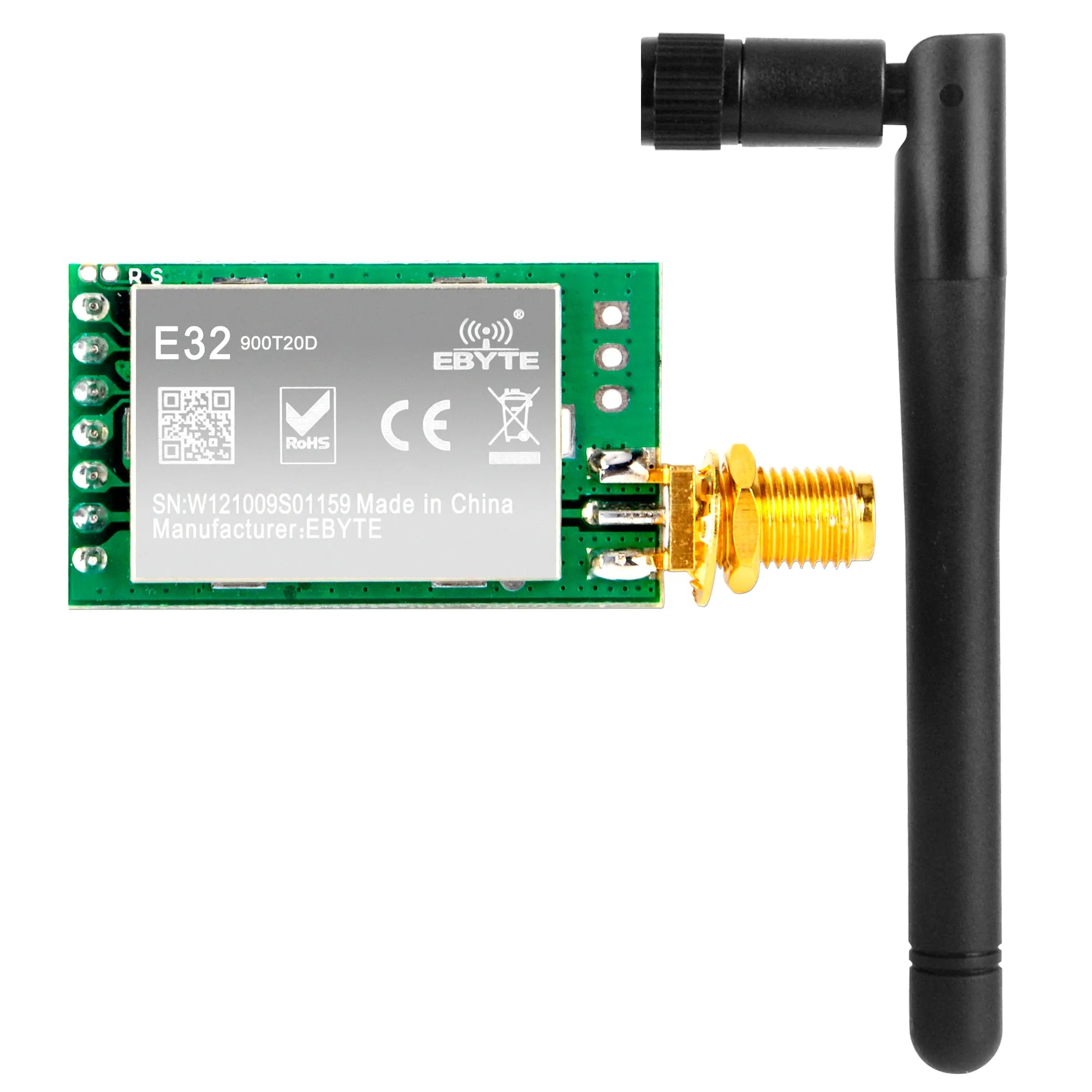 SX1276 LoRa Radio Wireless 915MHz 862-930MHz UART Serial Module LoRaWAN Transmitter Receiver   915Mhz 3dBi SMA Antenna, Compatible with Arduino STM32 51 Single Chip Microcomputer