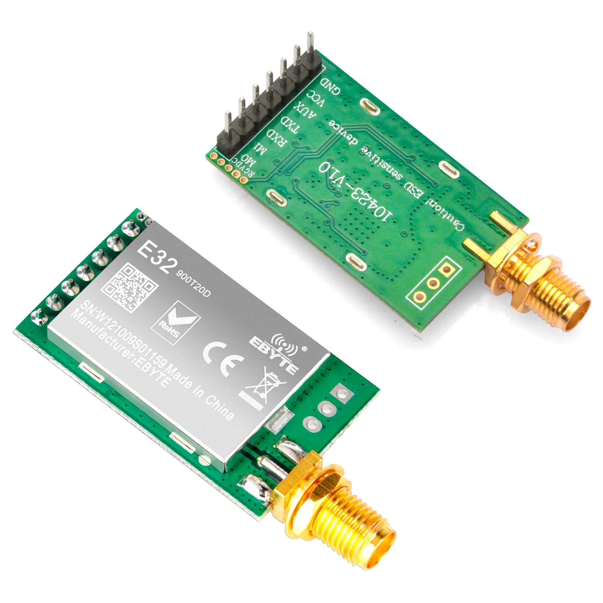 SX1276 LoRa Radio Wireless 915MHz 862-930MHz UART Serial Module LoRaWAN Transmitter Receiver   915Mhz 3dBi SMA Antenna, Compatible with Arduino STM32 51 Single Chip Microcomputer