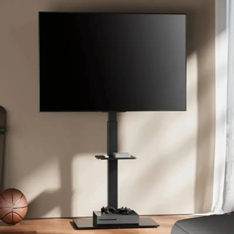 TV Floor Stand With Single Shelf - SH 18FS (Fits Most 37" ~ 70" Screen, Weight Capacity 40kg)
