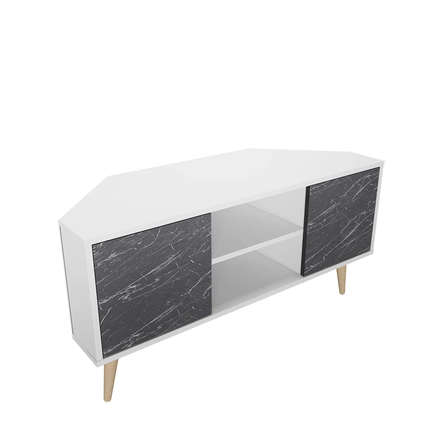 Tv Stand Lesson White&Bendire -LSS47TS01