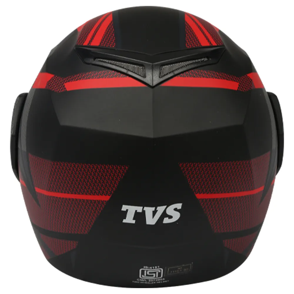 TVS Flip-Up Full Face Helmet (Red and Black)