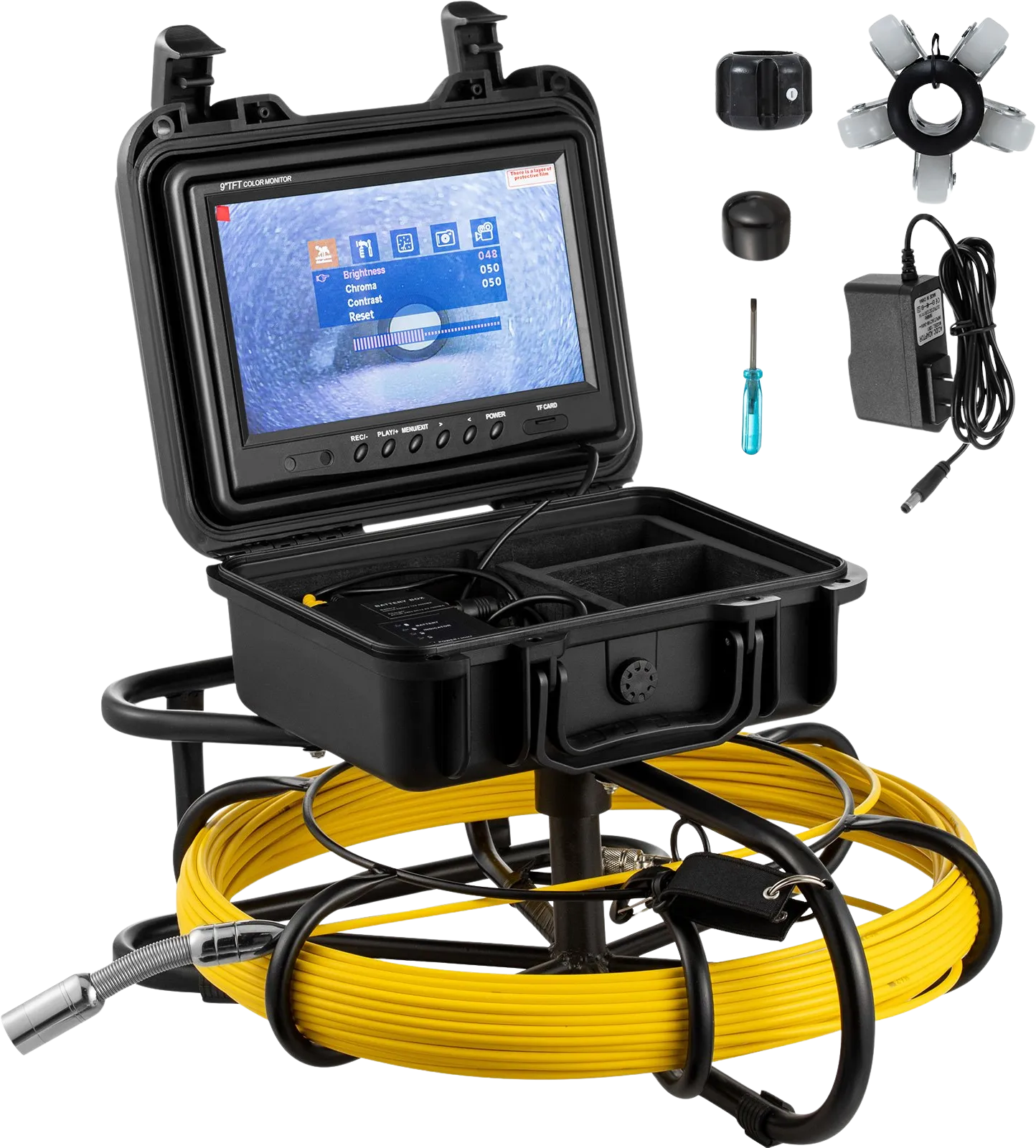 Vevor Sewer Camera 150' Cable Waterproof 9" Color HD LCD Display with DVR and 8GB SD Card New