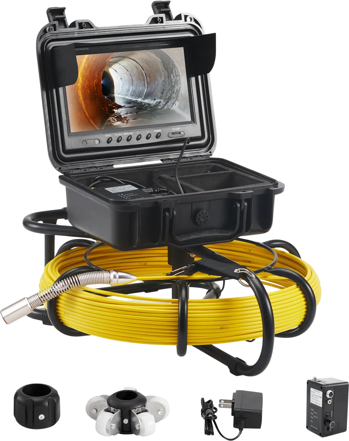 Vevor Sewer Camera 164' Cable Waterproof 9" 720p LCD Display with DVR and 16GB SD Card New