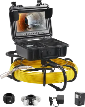 Vevor Sewer Camera 164' Cable Waterproof 9" 720p LCD Display with DVR and 16GB SD Card New