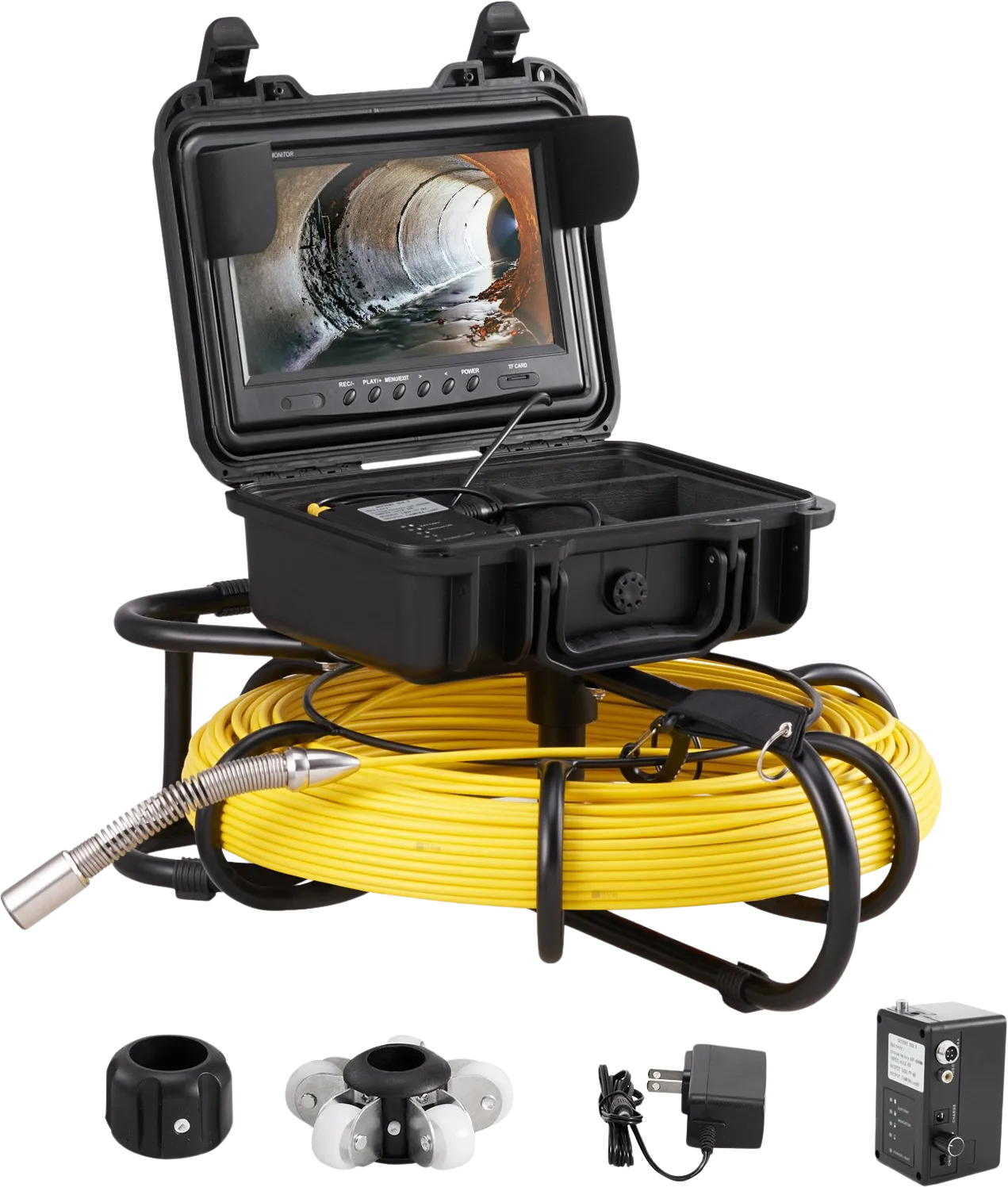 Vevor Sewer Camera 300' Cable Waterproof 9" 720p LCD Display with DVR and 16GB SD Card New