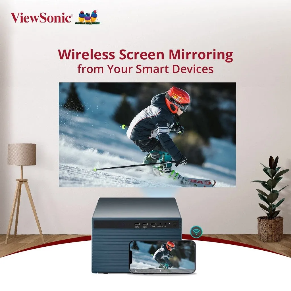 ViewSonic LX60HD 1080P Smart LED Projector with Built-in Google TV  | Up to 100" screen size