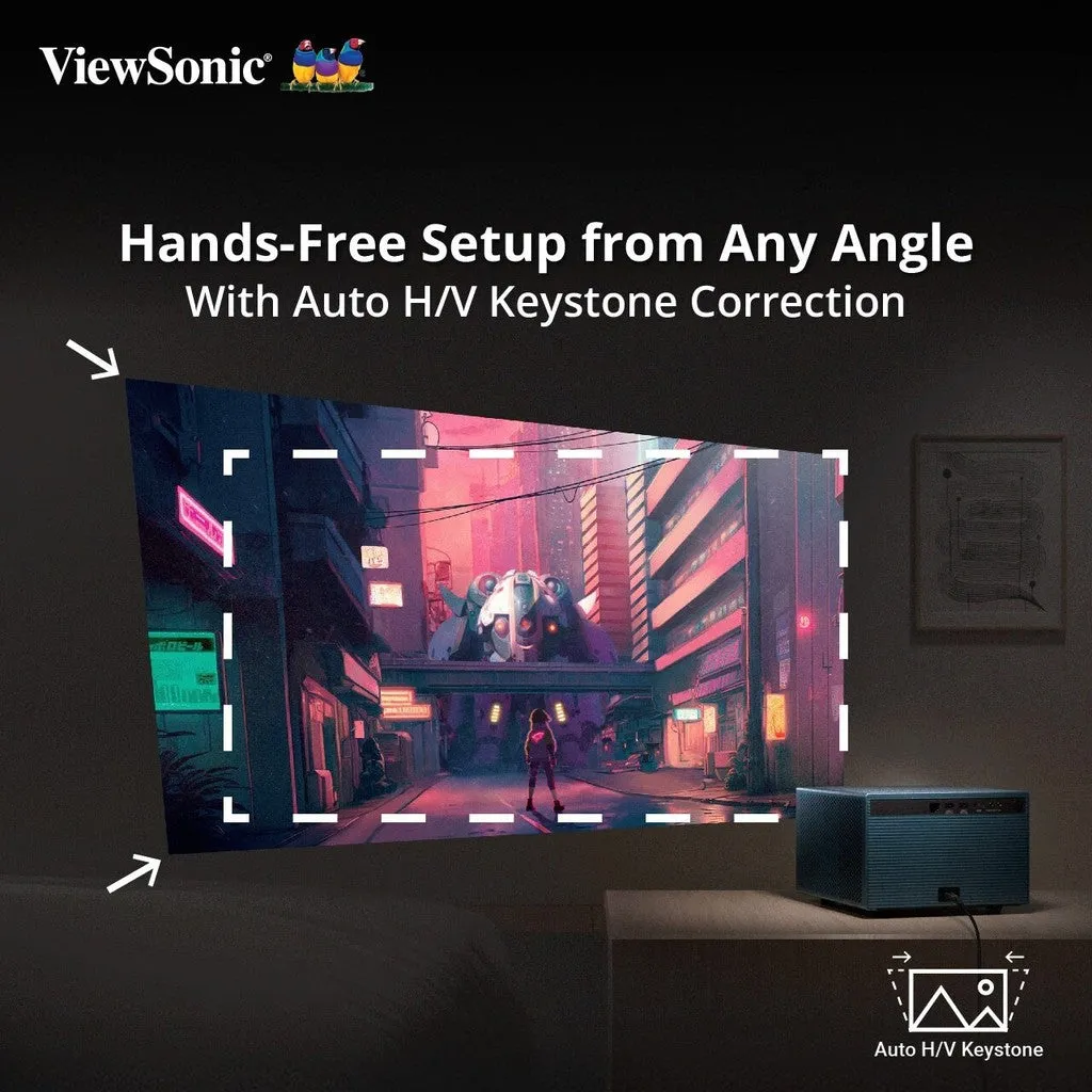 ViewSonic LX60HD 1080P Smart LED Projector with Built-in Google TV  | Up to 100" screen size