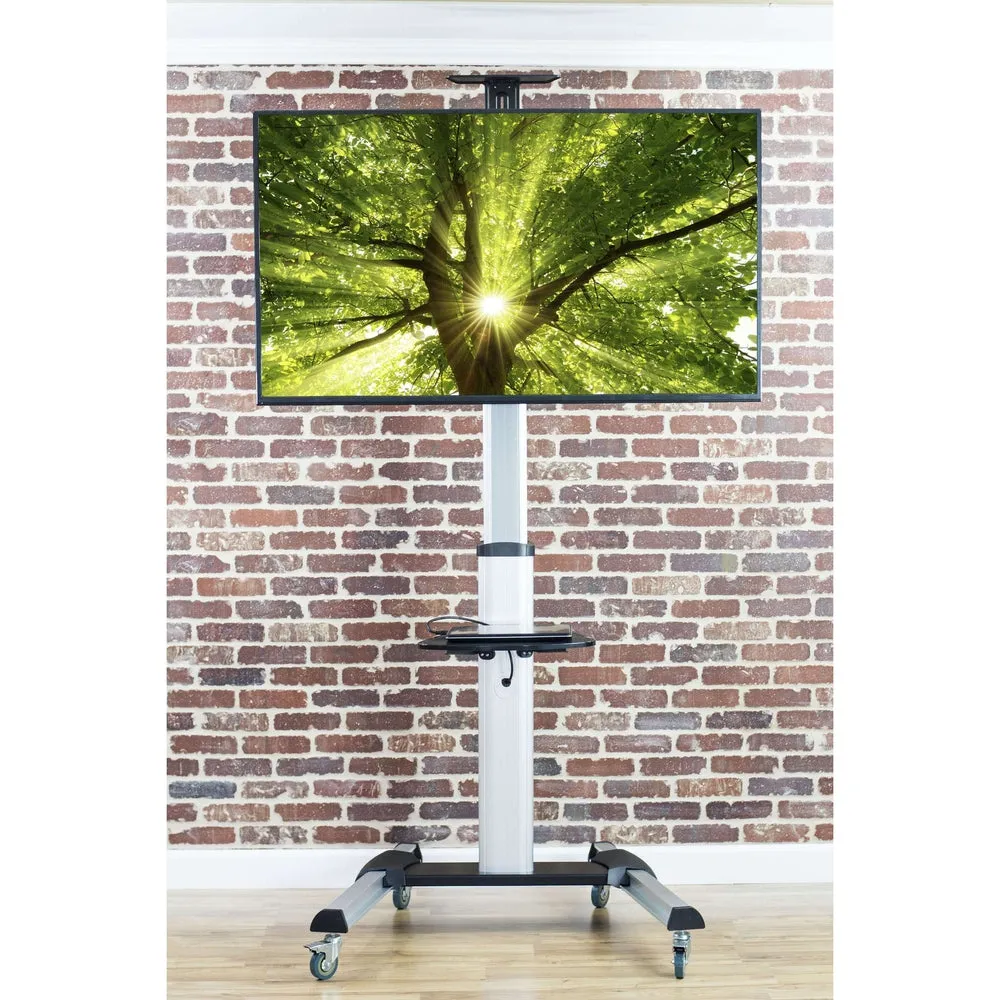 VIVO Silver Mobile Cart for 37" to 70" TVs, STAND-TV09