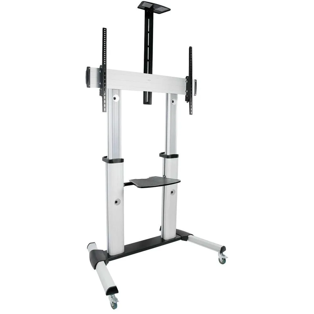 VIVO STAND-TV22S Silver and TV22B Black Mobile Cart for 60" to 100" TVs