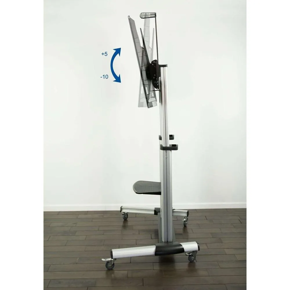 VIVO STAND-TV22S Silver and TV22B Black Mobile Cart for 60" to 100" TVs