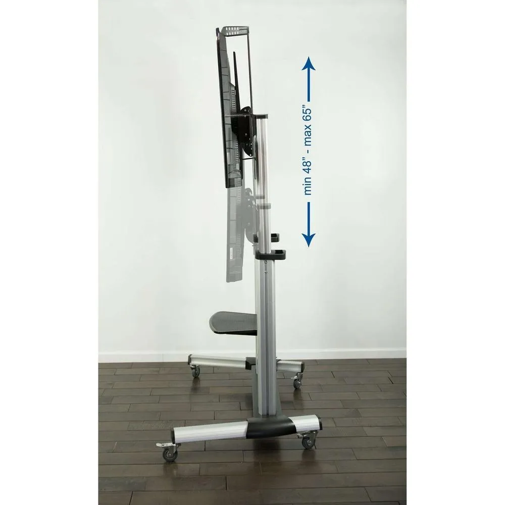 VIVO STAND-TV22S Silver and TV22B Black Mobile Cart for 60" to 100" TVs