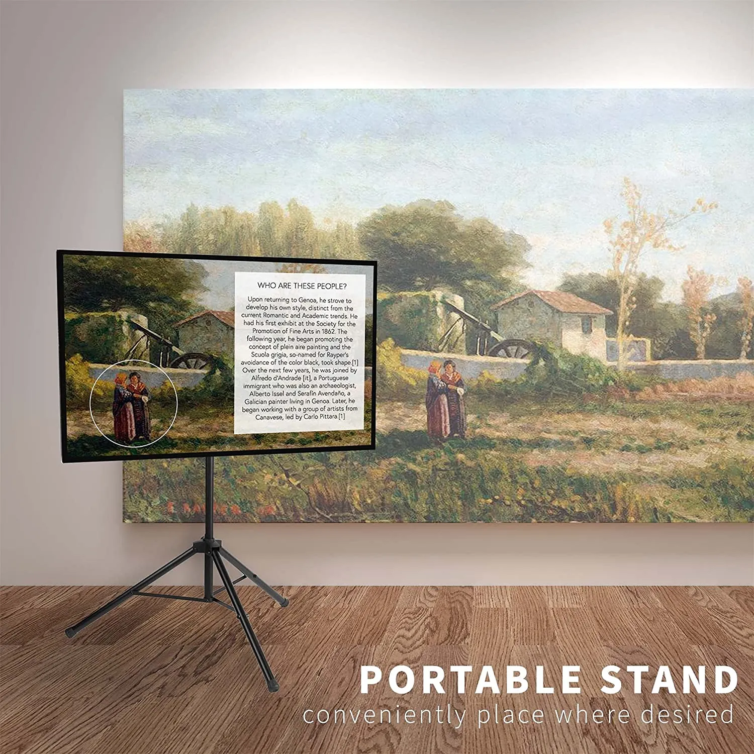 VIVO TRIPOD FLAT SCREEN TV DISPLAY FLOOR STAND (MODEL: STAND-TV55T) - PORTABLE HEIGHT ADJUSTABLE MOUNT - 32'' - 55'' - BLACK (MODEL: STAND-TV55T) - (Open-Box)