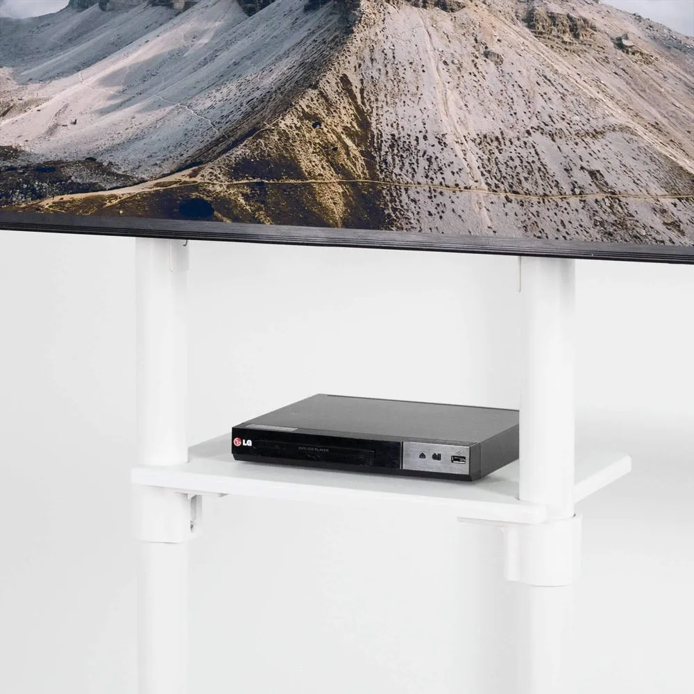 VIVO White Mobile Portrait to Landscape TV Cart for 37" to 70" TVs, STAND-TV02PW