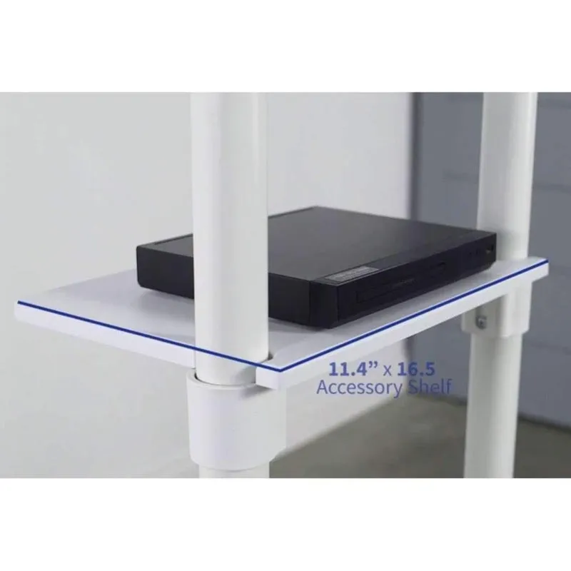 VIVO White Mobile Portrait to Landscape TV Cart for 37" to 70" TVs, STAND-TV02PW