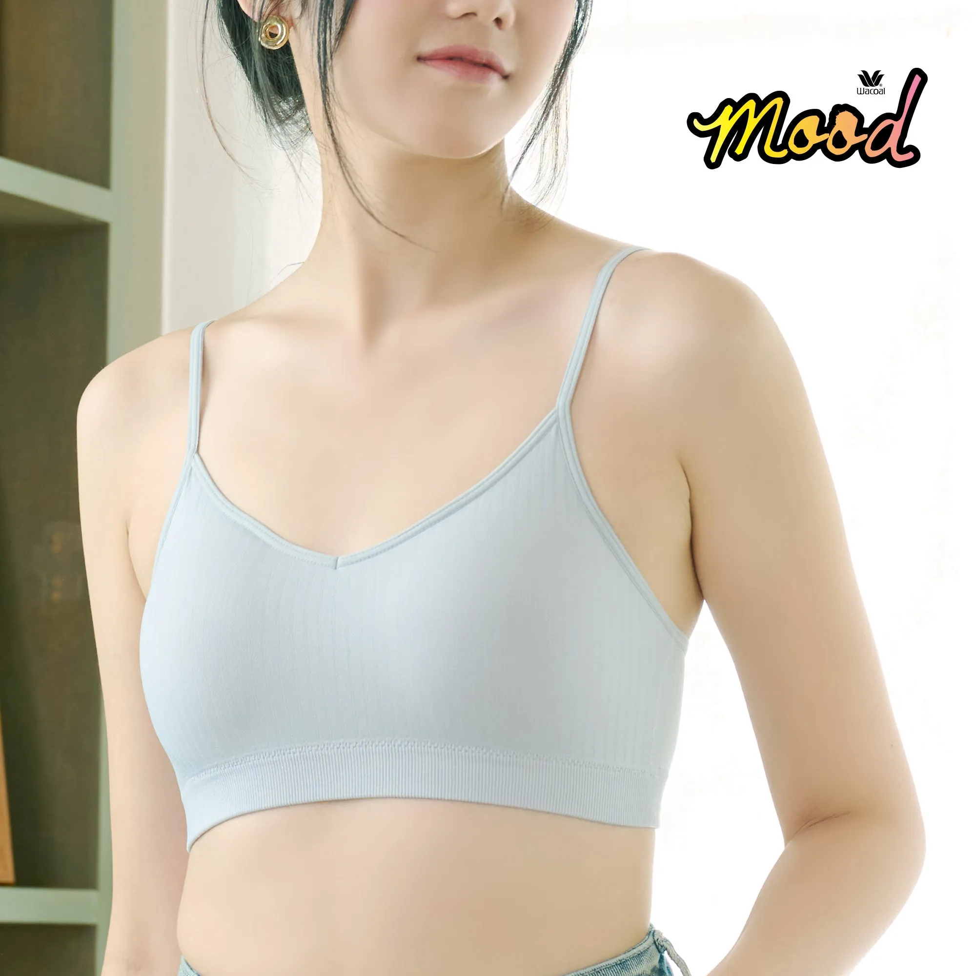 Wacoal Mood Comfy Smart Size (บราและกางเกงใน) รุ่น MM1X78 สีฟ้าอ่อน (LI)